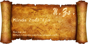 Minda Zsófia névjegykártya