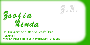 zsofia minda business card